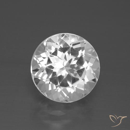 3.51ct Natural Blanco Topacio, Redondo, VVS-VS