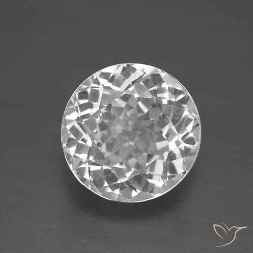 3.68ct Natural Blanco Topacio, Redondo, VVS-VS
