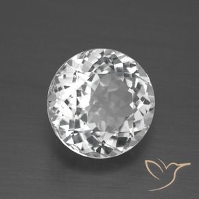 Topacio Blanco natural de 3.68 ct, Redondo, VVS-VS