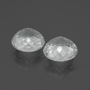 Gemas de Topacio Blanco claro natural de 7.11 ct, Corte Redondo, VVS-VS