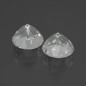 Gemas de Topacio Blanco natural de 7.33 ct, Corte Redondo, VVS-VS