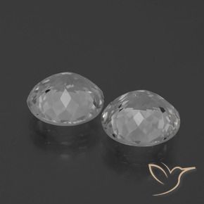 Gemas de Topacio Blanco claro natural de 5.38 ct, Redondo, VVS-VS