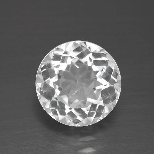 Topacio Blanco claro natural de 3.41 ct, Corte Redondo, VVS-VS