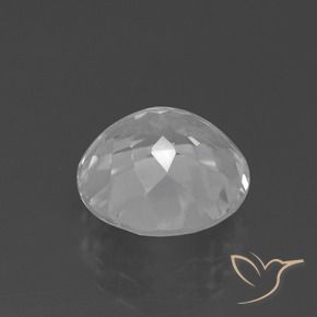 Topacio Blanco claro natural de 3.40 ct, Redondo, VVS-VS