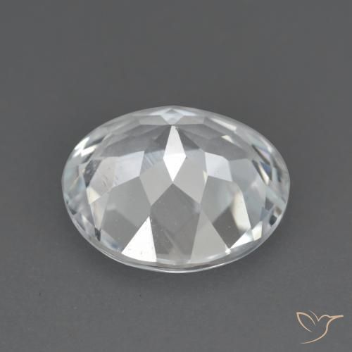 Topacio Blanco claro natural de 3.08 ct, Redondo, VS