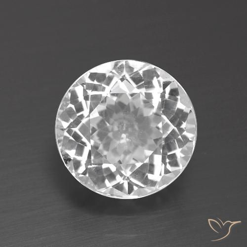 3.41ct Natural Blanco claro Topacio, Redondo, VVS-VS