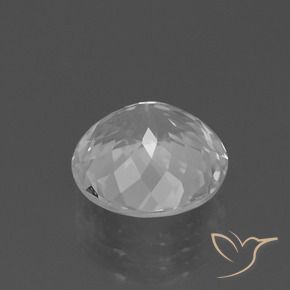 Topacio Blanco claro natural de 3.41 ct, Redondo, VVS-VS