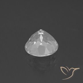 Topacio Blanco natural de 3.69 ct, Redondo, VVS-VS