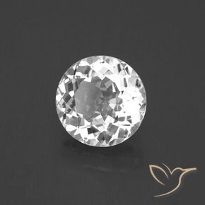 Topacio Blanco natural de 3.51 ct, Redondo, VVS-VS