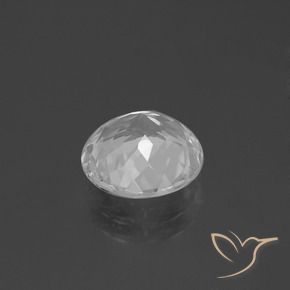 Topacio Blanco natural de 3.51 ct, Redondo, VVS-VS