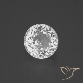 Topacio Blanco natural de 3.88 ct, Redondo, VS