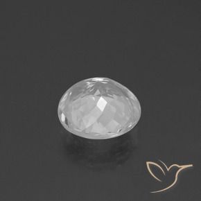 Topacio Blanco natural de 3.43 ct, Redondo, VVS-VS