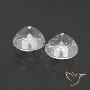 Gemas de Topacio Blanco claro natural de 8.00 ct, Redondo, VS-SI