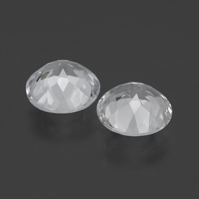 Gemas de Topacio Blanco claro natural de 6.26 ct, Corte Redondo, VVS-VS