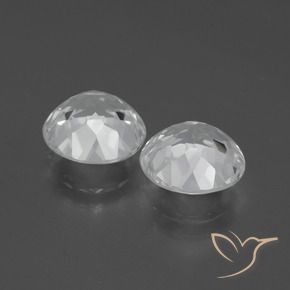 Gemas de Topacio Blanco claro natural de 7.50 ct, Corte Redondo, VVS-VS