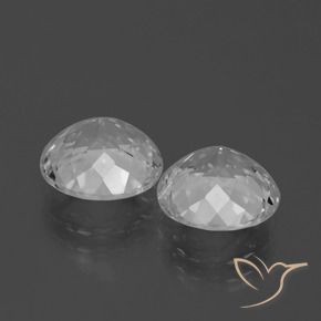 Gemas de topacio blanco natural de 7,05 ct, corte redondo, VVS-VS