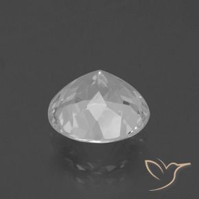 Topacio Blanco claro natural de 4.83 ct, Redondo, VVS-VS