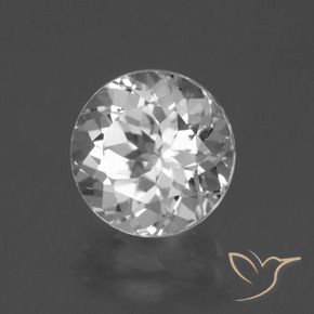 Topacio Blanco claro natural de 4.89 ct, Redondo, VVS-VS
