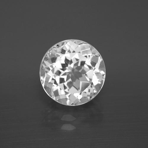 Topacio Blanco claro natural de 4.55 ct, Corte Redondo, VVS-VS