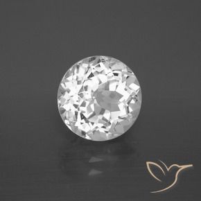 Topacio Blanco claro natural de 4.43 ct, Redondo, VS
