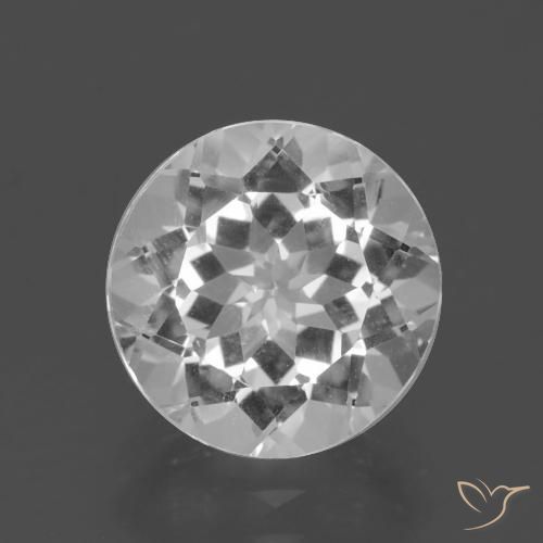 4.33ct Natural Blanco claro Topacio, Redondo, VVS-VS