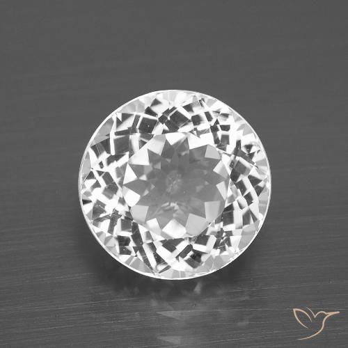 4.49ct Natural Blanco claro Topacio, Redondo, VVS-VS