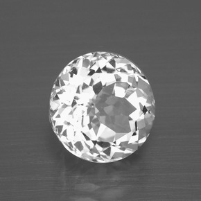 Topacio Blanco claro natural de 4.25 ct, Corte Redondo, VVS-VS