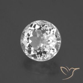 Topacio Blanco claro natural de 4.59 ct, Redondo, VVS-VS
