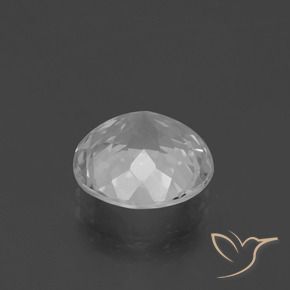 Topacio Blanco claro natural de 4.75 ct, Redondo, VVS-VS