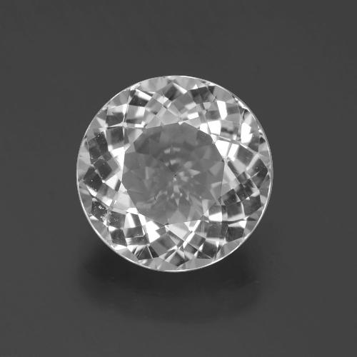 Topacio blanco natural de 4,96 ct, corte redondo, VS