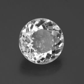 Topacio blanco natural de 4,96 ct, corte redondo, VS