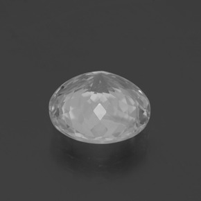 Topacio blanco natural de 4,96 ct, corte redondo, VS