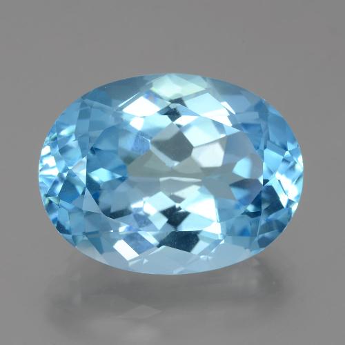 Topacio Azul Cielo natural de 22.01 ct, Corte Óvalo, VVS