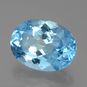 Topacio Azul Cielo natural de 22.01 ct, Corte Óvalo, VVS