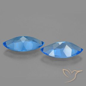 Gemas de Topacio Azul Suizo natural de 8.28 ct, Marquesa, VS