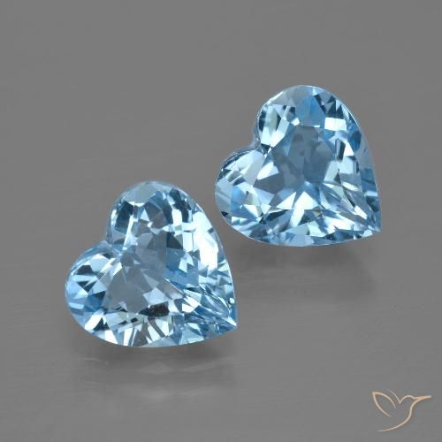 5.78ctw Natural Azul Cielo Topacio, Corazón, VVS-VS