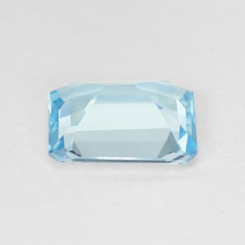 Topacio Azul Suizo natural de 3.25 ct, corte esmeralda, VVS-VS