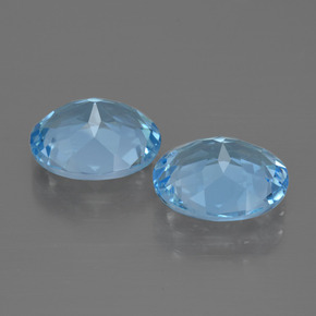 Gemas de Topacio Azul Suizo natural de 6.20 ct, Ovalada, VVS-VS
