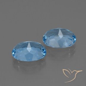 Gemas de Topacio Azul Cielo natural de 6.68 ct, Corte Óvalo, VVS-VS