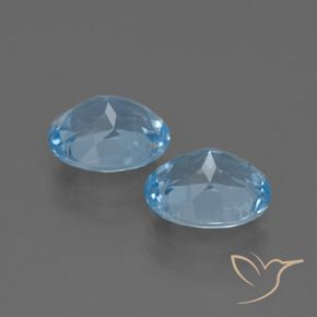 Gemas de Topacio Azul Cielo natural de 6.91 ct, Ovalada, VVS-VS
