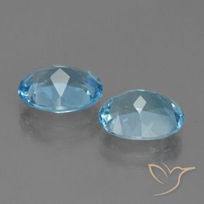 Gemas de Topacio Azul Cielo natural de 6.03 ct, Ovalada, VVS