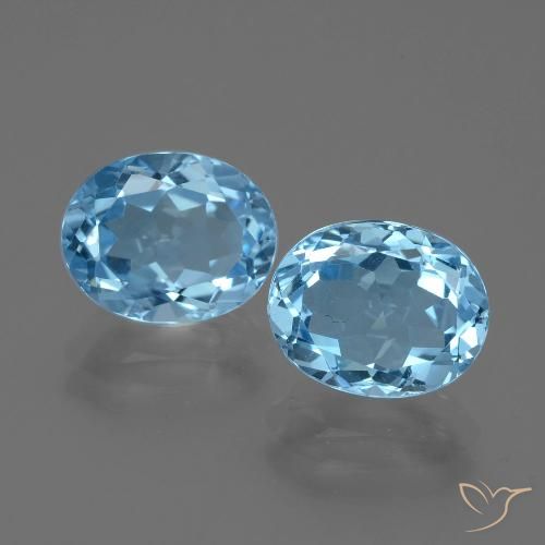 6.31ctw Natural Azul Cielo Topacio, Ovalada, VVS-VS