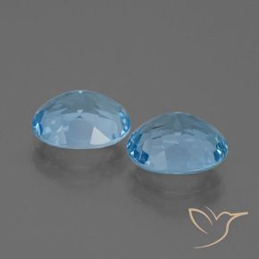 Gemas de Topacio Azul Cielo natural de 6.31 ct, Ovalada, VVS-VS