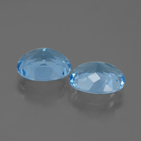 Gemas de topacio azul natural de 6,56 ct, corte óvalo, VVS-VS