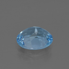 Topacio azul natural de 3,32 ct, corte óvalo, VVS-VS
