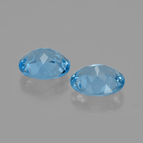 Gemas de topacio azul natural de 5,86 ct, corte óvalo, VVS