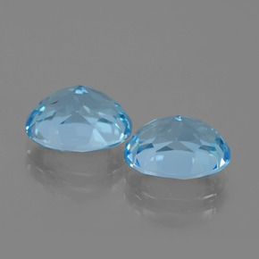Gemas de topacio azul natural de 6,88 ct, corte óvalo, VVS