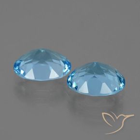 Gemas de Topacio Azul Suizo natural de 6.00 ct, Corte Óvalo, VS