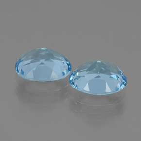 Gemas de topacio azul natural de 6,47 ct, corte óvalo, VVS-VS