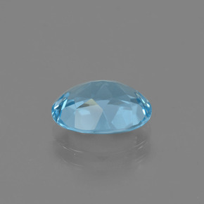 Topacio azul natural de 2,92 ct, corte óvalo, VS